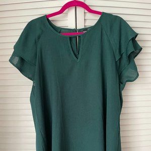 Shein green blouse size 0XL